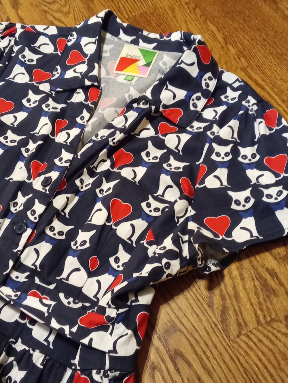 Fervour Cat & Heart Print Dress XL - Picture 2 of 6
